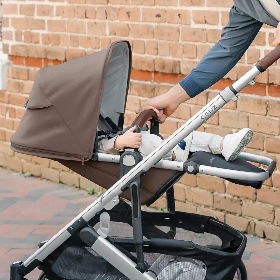 The Cruz V2 features a multi position recline that allows for child to lay flat or sit up