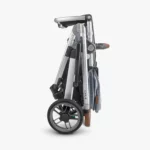 The Cruz V2 features a one-step intuitive fold; the stroller can be folded with or without the Toddler Seat attached and it stands on its own when folded