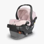 The Mesa V2 infant carrier (Alice - Dusty pink) and the included low-profile, streamlined base