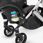 Infant Car Seat attached to Vista Stroller with Lower Car Seat Adapters