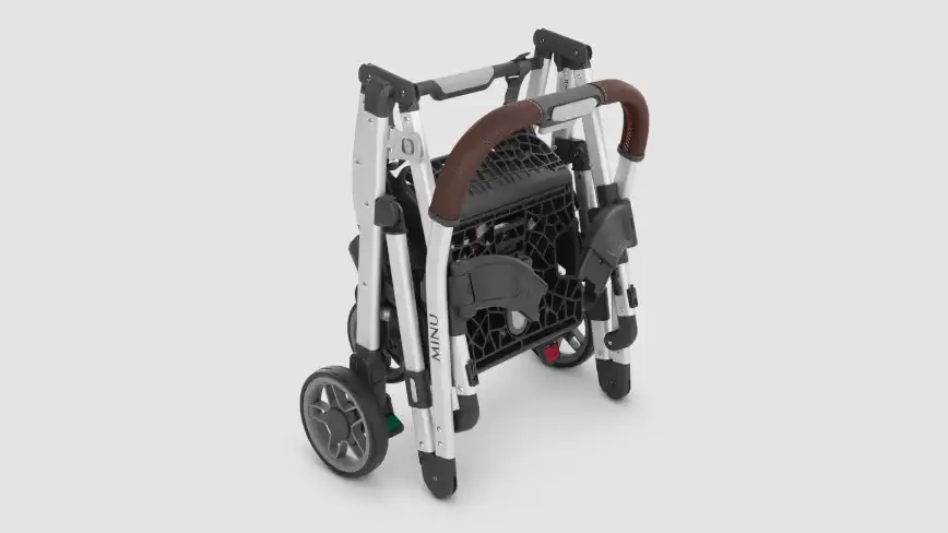 Folded Minu Stroller with Adapters attached