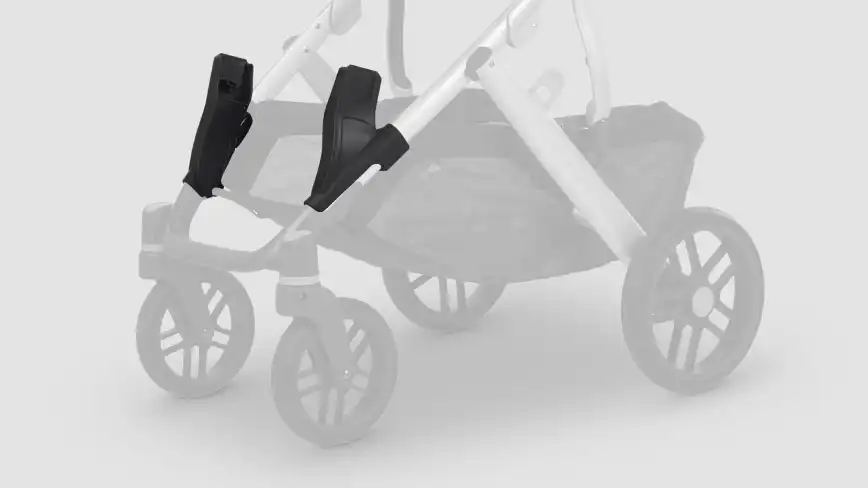 Lower Car Seat Adapters attached to Vista Stroller frame