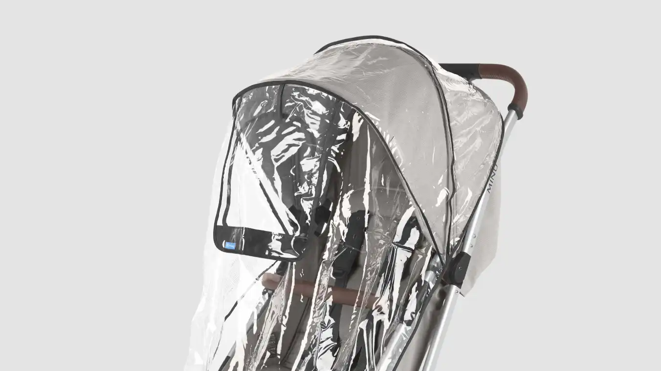 The Rain Shield for Minu/Minu V2 features a front window opening to provide easy access to your child