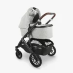 The included Bassinet (color matches the stroller) features a one handed release from the stroller for easy use