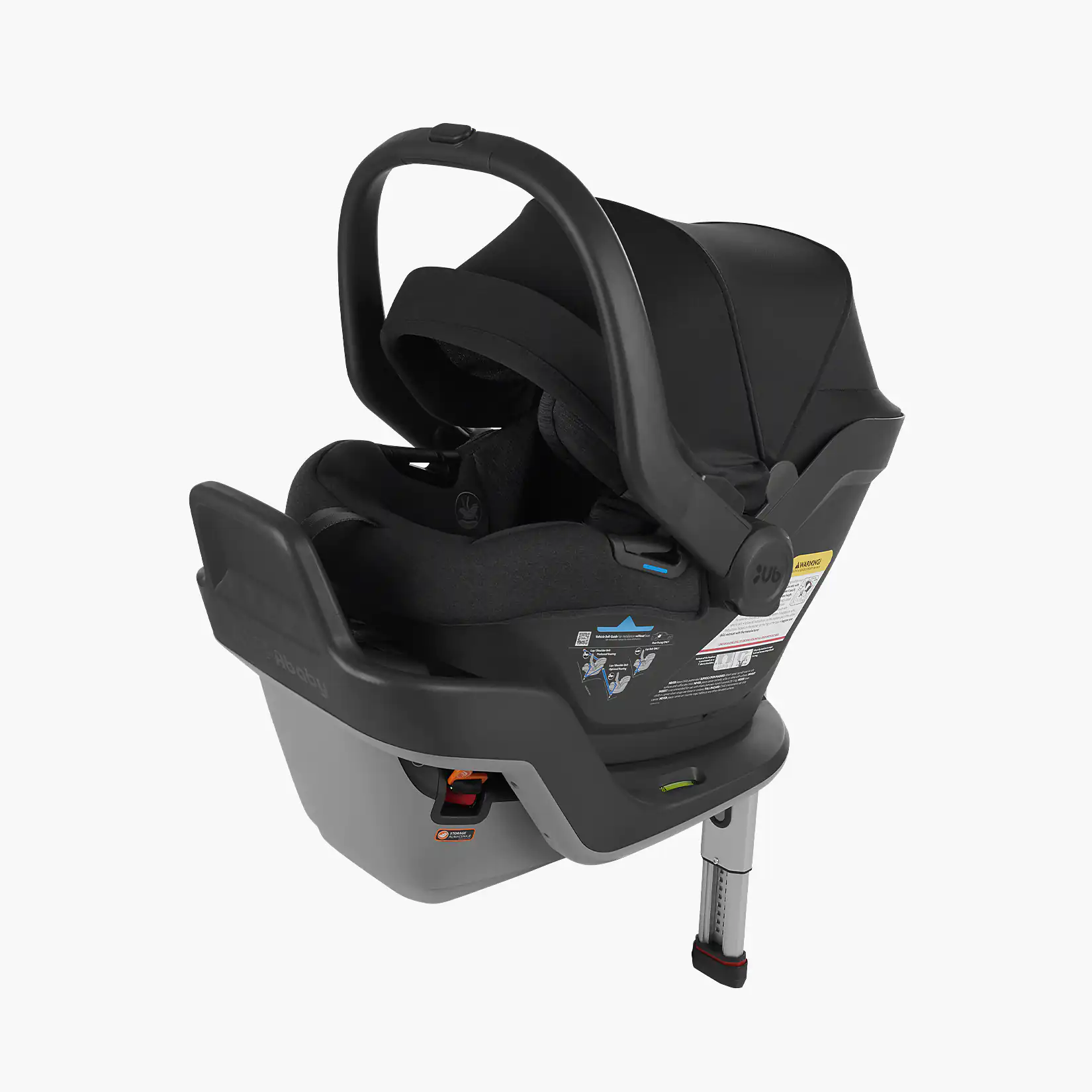 The Mesa Max infant car seat (Jake - Charcoal) and the included low-profile, streamlined base with load leg