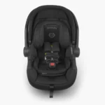 The Mesa Max infant car seat (Jake) features an infinite adjustable headrest for improved side impact protection, and fire-retradant free fabrics