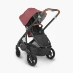 The included Toddler Seat (color matches the stroller) can be installed in a world facing or parent facing, as shown here, orientation