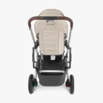 The Cruz V2 stroller features all-wheel suspension, a multi-position adjustable handlebar, as well as easy-access foot brakes