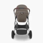 The Vista V2 stroller features all-wheel suspension, a 4-position adjustable handlebar, as well as an easy-access foot brake with visual indication