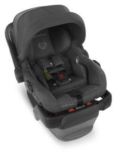 An UPPAbaby Mesa V2 Infant Car Seat | PureTech™ | Greyson | Charcoal Mélange | Merino Wool