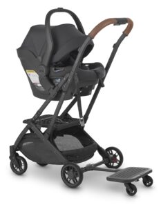 UPPAbaby Minu V2 | Jake | Charcoal | Carbon Frame | Black Leather.