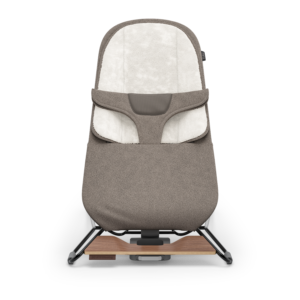 UPPAbaby Mira Bouncer | Wells | Dark Taupe Mélange | Black Chrome | Walnut Wood | Included Cozy Seat Liner