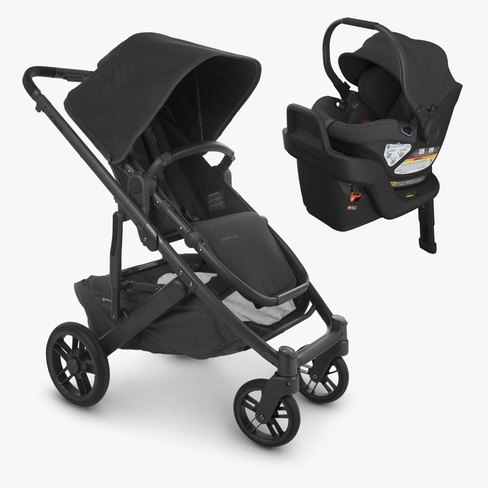 The Cruz V2 Stroller and the compatible Aria Infant Car Seat