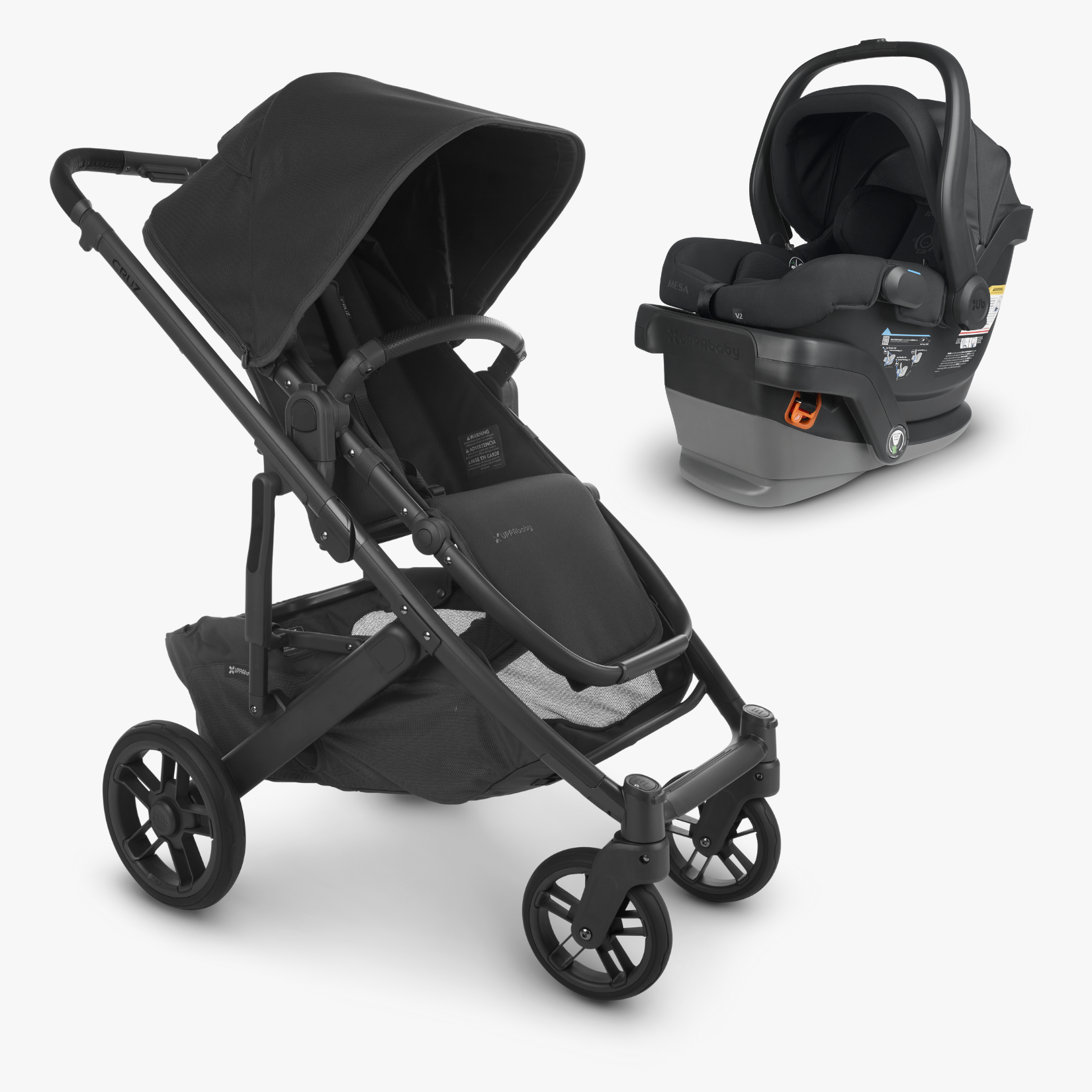 The Cruz V2 Stroller and the compatible Mesa V2 Infant Car Seat