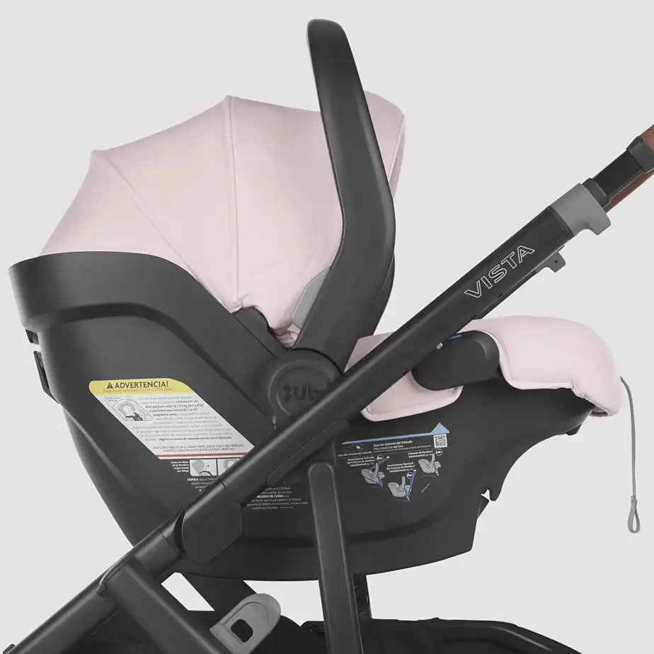 Direct attachment of the Mesa V2 infant car seat to the Vista V3 stroller frame