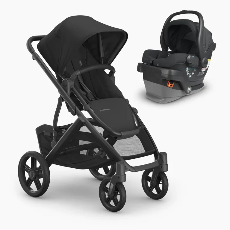 Vista V3 + Aria Travel System - Side by side standalone Mesa V2 Infant Car Seat and Vista V3 with Toddler seat - both in Jake